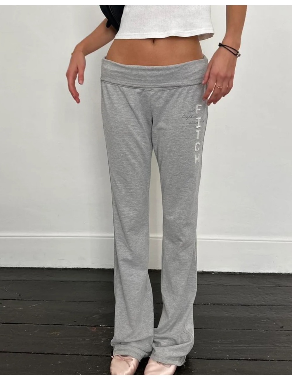Abercrombie & Fitch Vintage early 2000s grey yoga pants